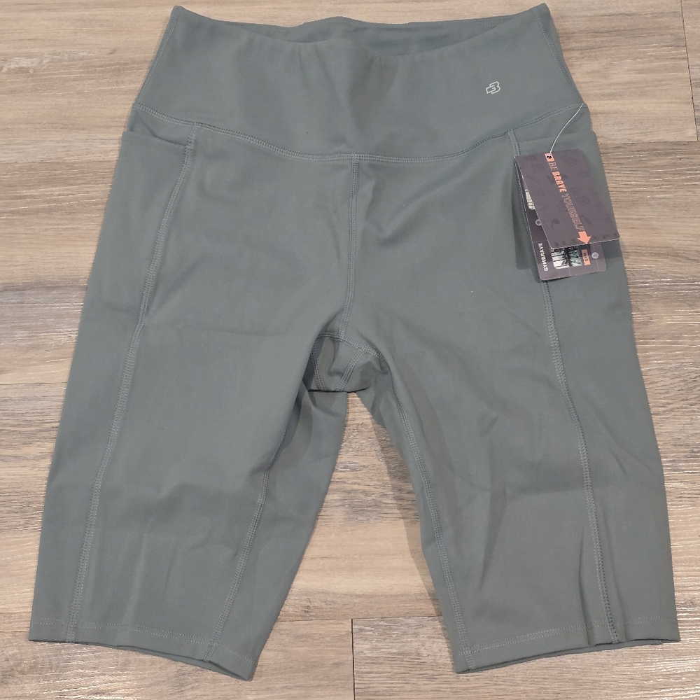 Nwt Gymbrave Women 10in Yoga Shorts Gree Small